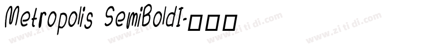 Metropolis SemiBoldI字体转换